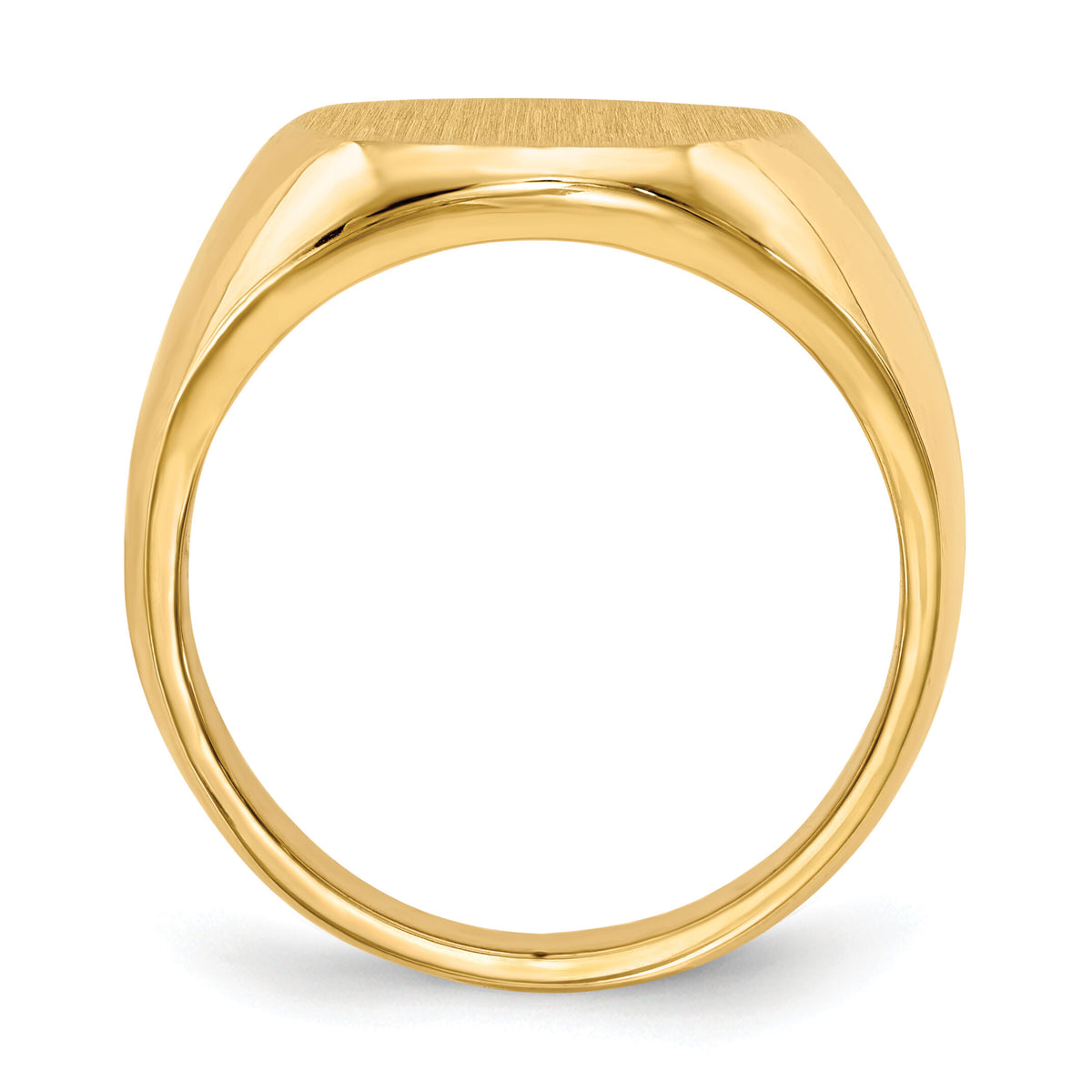 14k 14.5x17.5mm Closed Back Mens Signet Ring-RS126