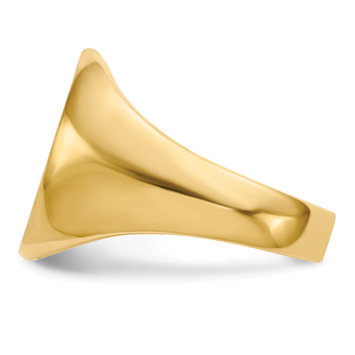 14k 14.5x17.5mm Closed Back Mens Signet Ring-RS126