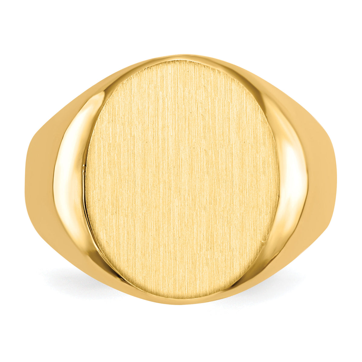 14k 14.5x17.5mm Closed Back Mens Signet Ring-RS126
