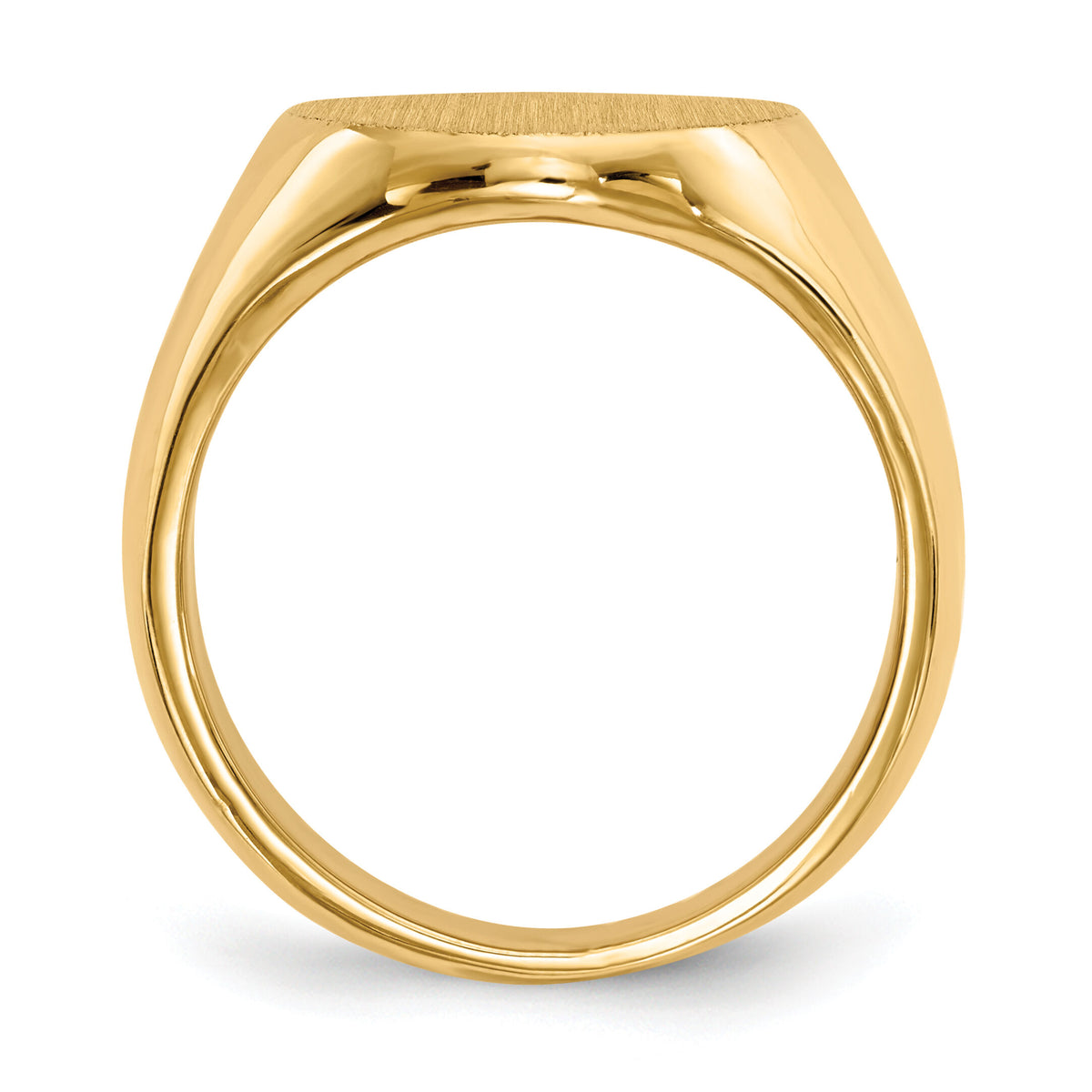 14k 14.0x17.5mm Closed Back Mens Signet Ring-RS127