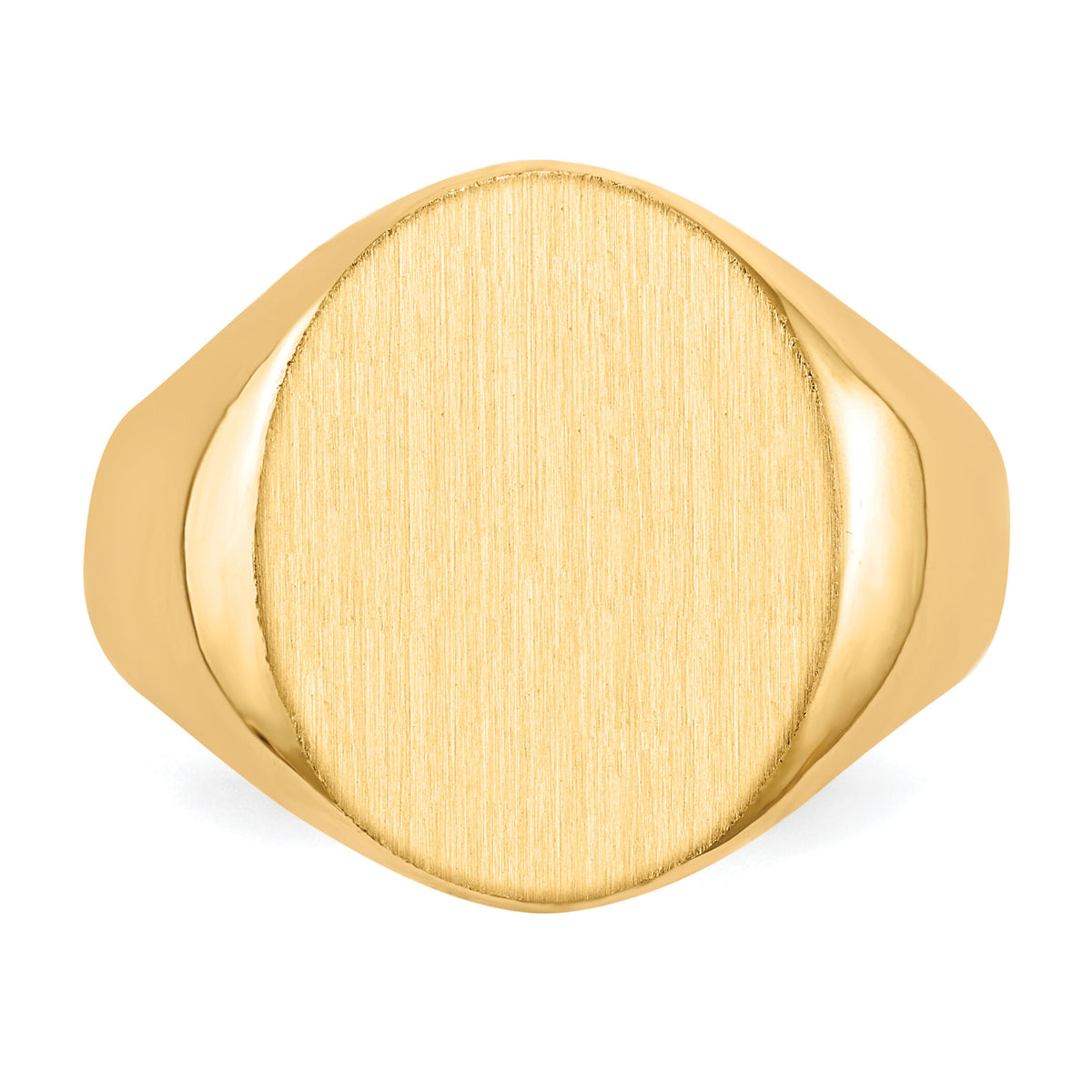 14k 14.0x17.5mm Closed Back Mens Signet Ring-RS127