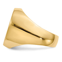14k 16.0x18.5mm Closed Back Mens Signet Ring-RS128