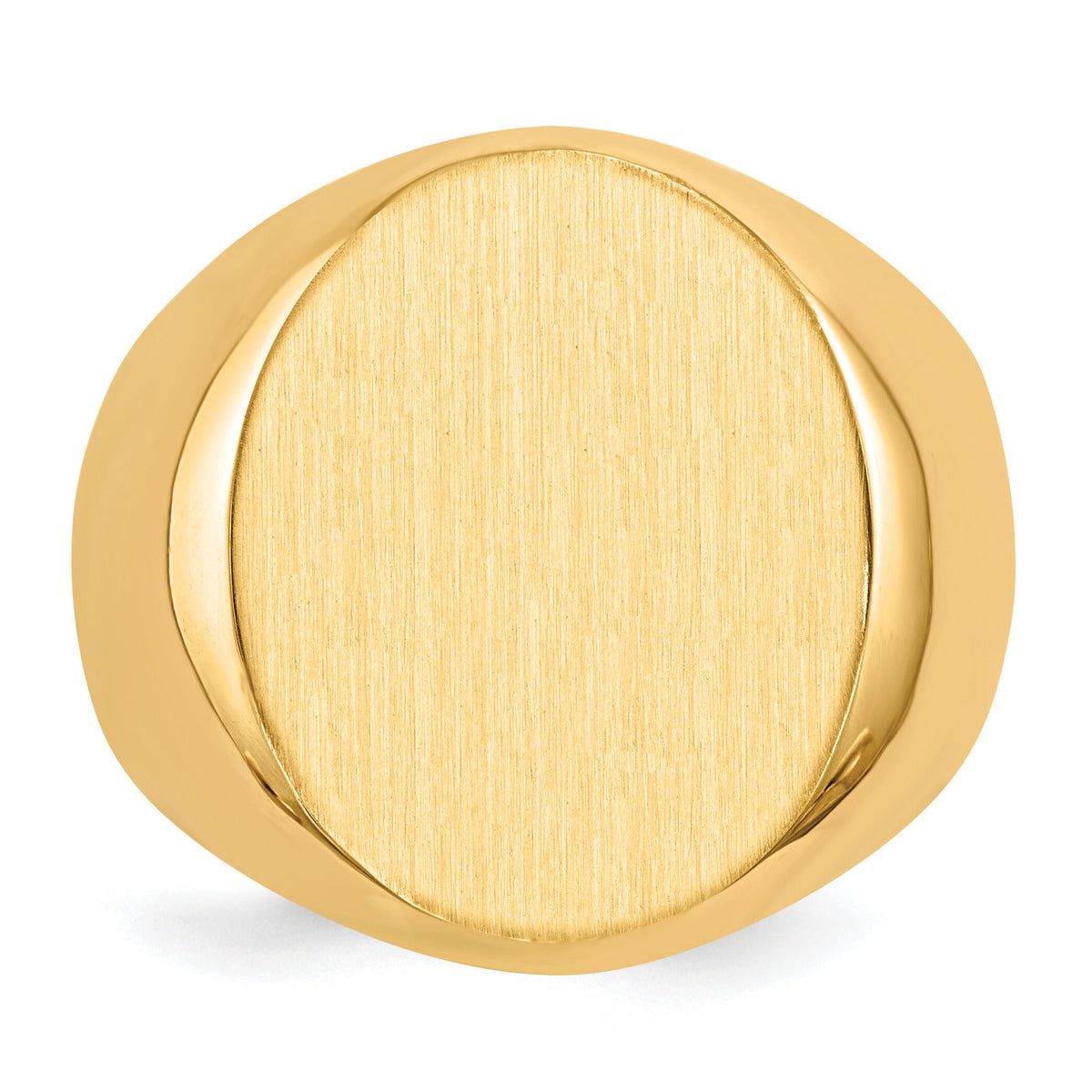 14k 16.0x18.5mm Closed Back Mens Signet Ring-RS128