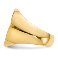 14k 17.5x19.5mm Closed Back Mens Signet Ring-RS129