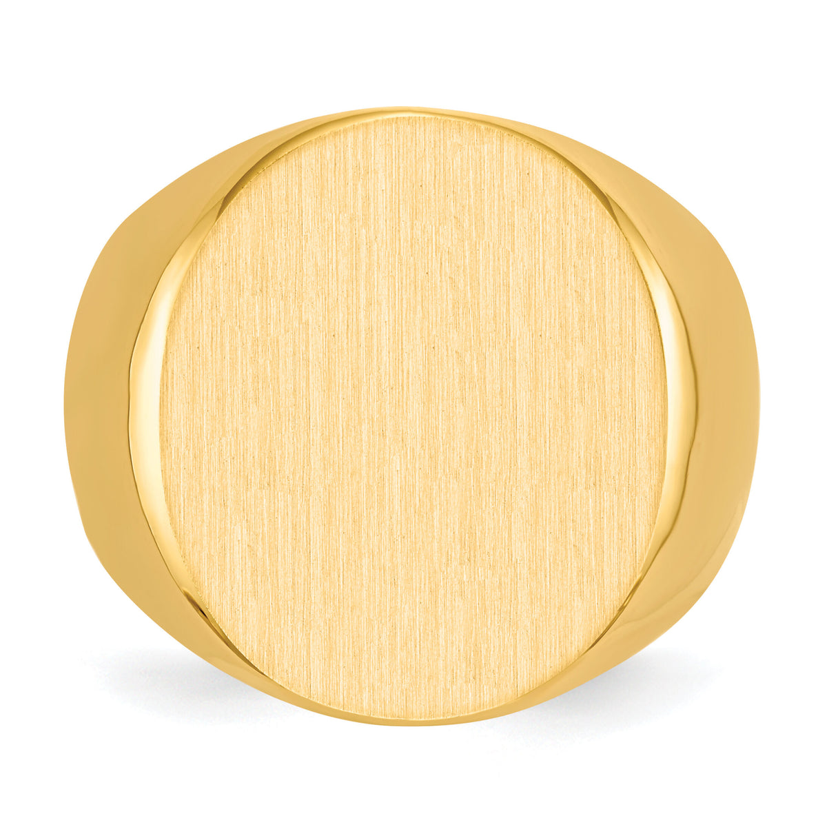 14k 17.5x19.5mm Closed Back Mens Signet Ring-RS129