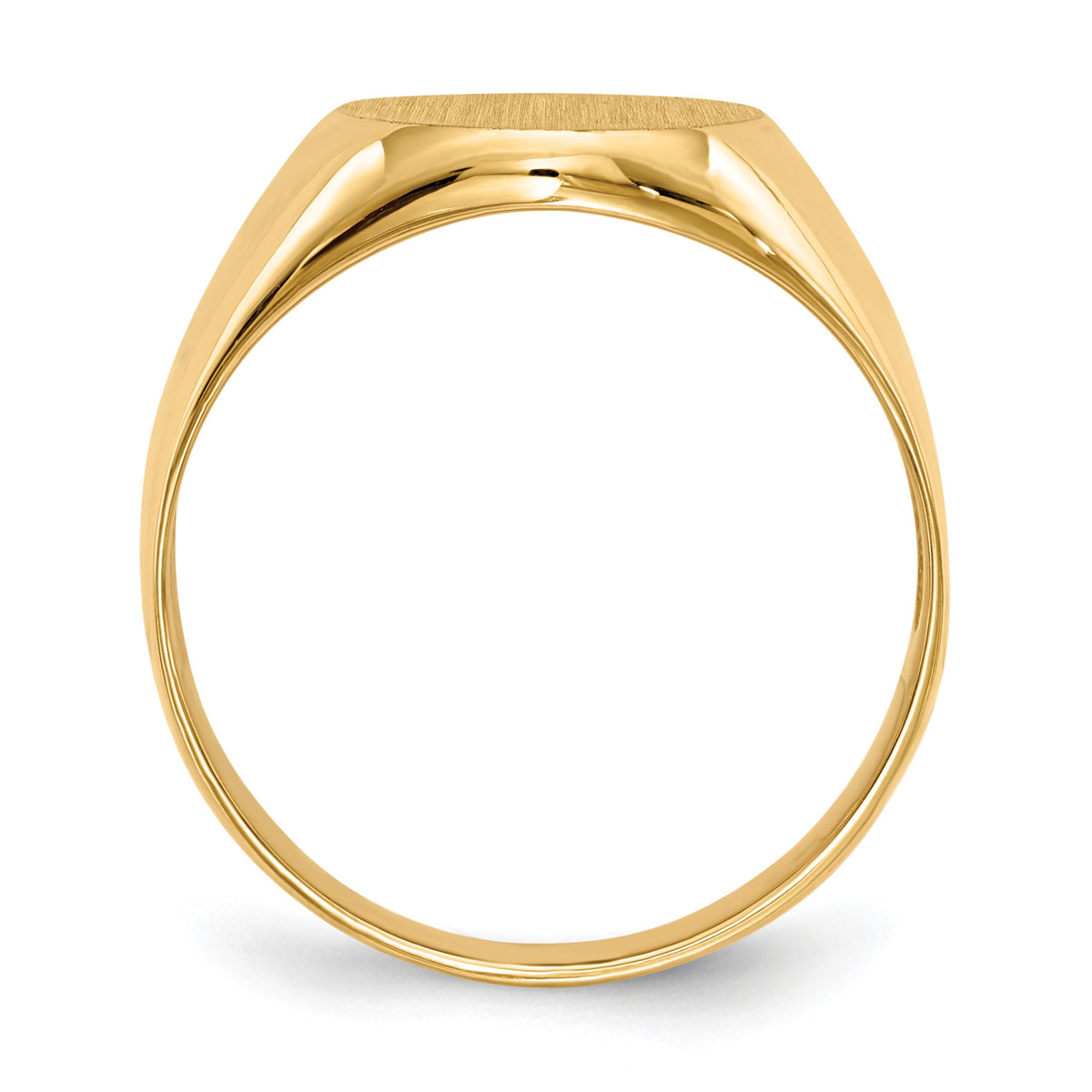14k 12.0x14.5mm Open Back Mens Signet Ring-RS131