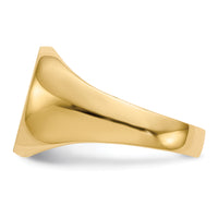 14k 12.0x14.5mm Open Back Mens Signet Ring-RS131