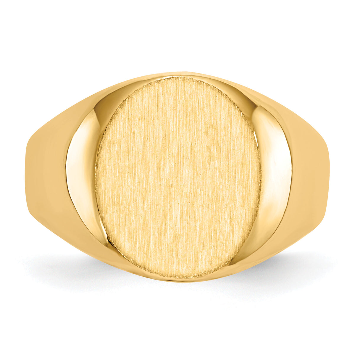 14k 12.0x14.5mm Open Back Mens Signet Ring-RS131