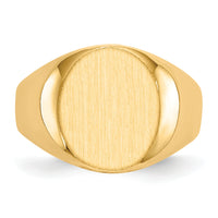 14k 12.0x14.5mm Open Back Mens Signet Ring-RS131