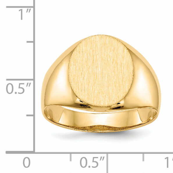 14k 12.0x14.5mm Open Back Mens Signet Ring-RS131