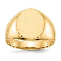 14k 12.0x14.5mm Open Back Mens Signet Ring-RS131
