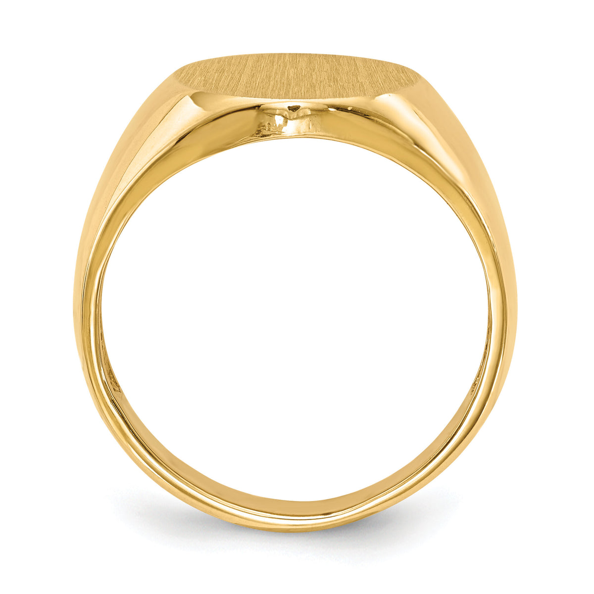 14k 13.5mm x 15.0mm Open Back Mens Signet Ring-RS132