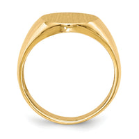 14k 13.5mm x 15.0mm Open Back Mens Signet Ring-RS132