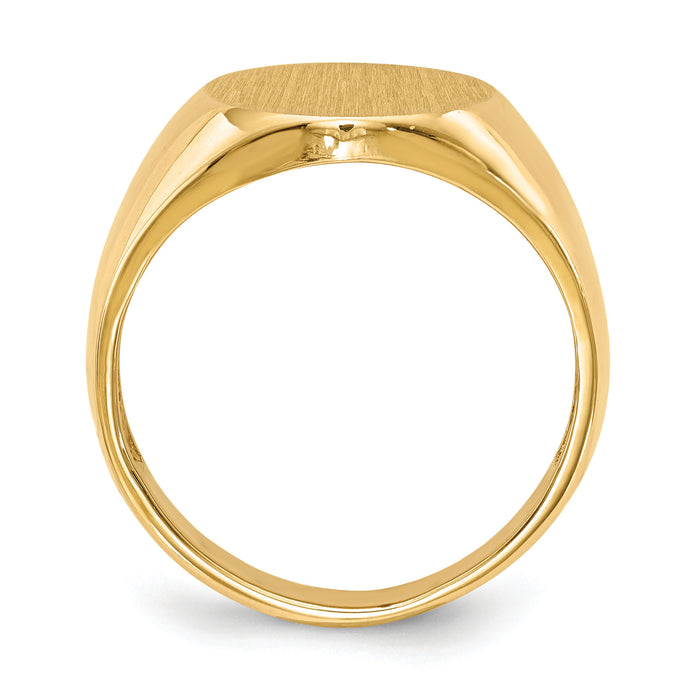 14k 13.5mm x 15.0mm Open Back Mens Signet Ring-RS132