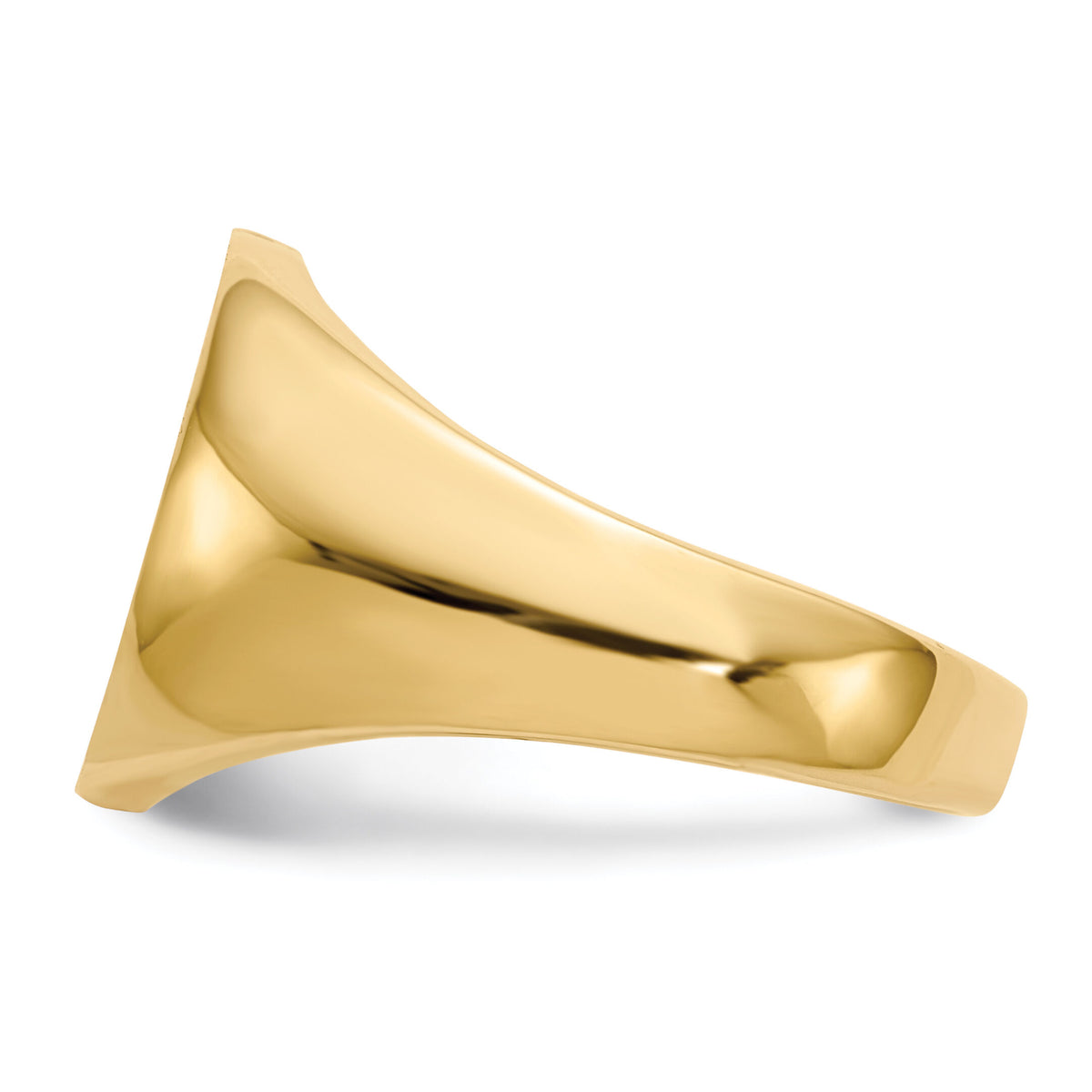 14k 13.5mm x 15.0mm Open Back Mens Signet Ring-RS132