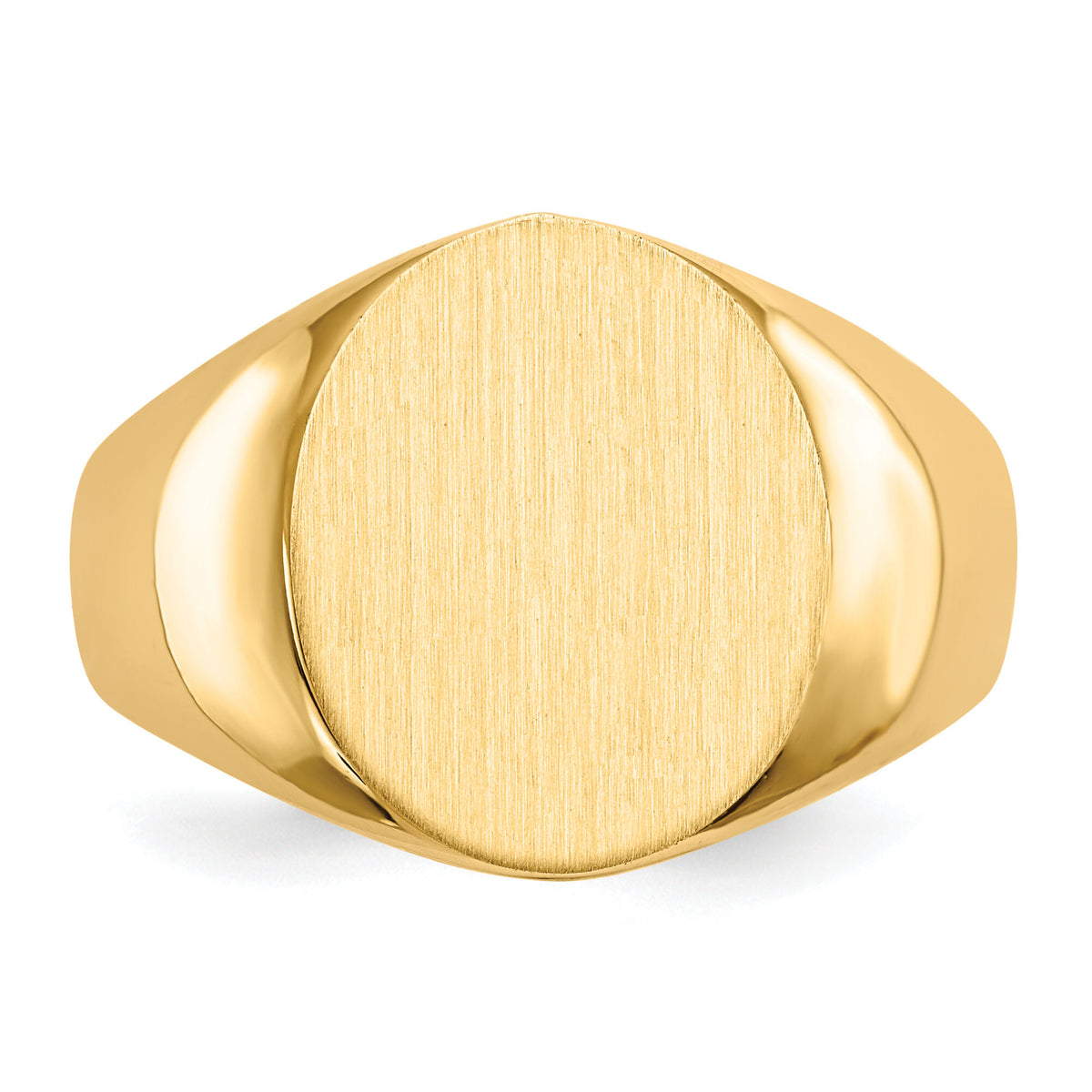 14k 13.5mm x 15.0mm Open Back Mens Signet Ring-RS132