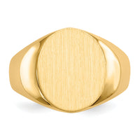 14k 13.5mm x 15.0mm Open Back Mens Signet Ring-RS132