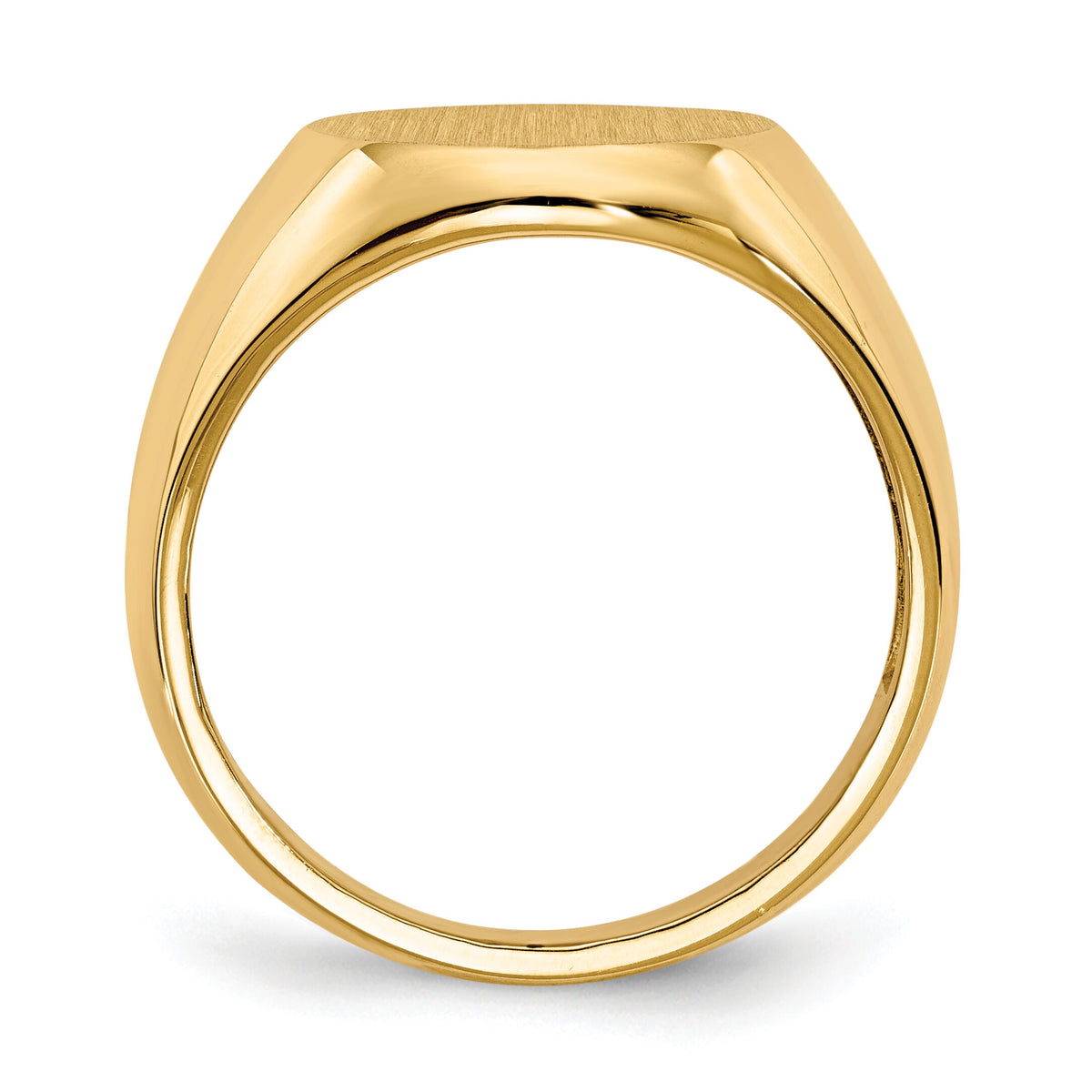 14k 13.5x16.0mm Open Back Mens Signet Ring-RS134