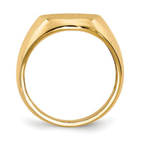 14k 13.5x16.0mm Open Back Mens Signet Ring-RS134