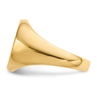 14k 13.5x16.0mm Open Back Mens Signet Ring-RS134