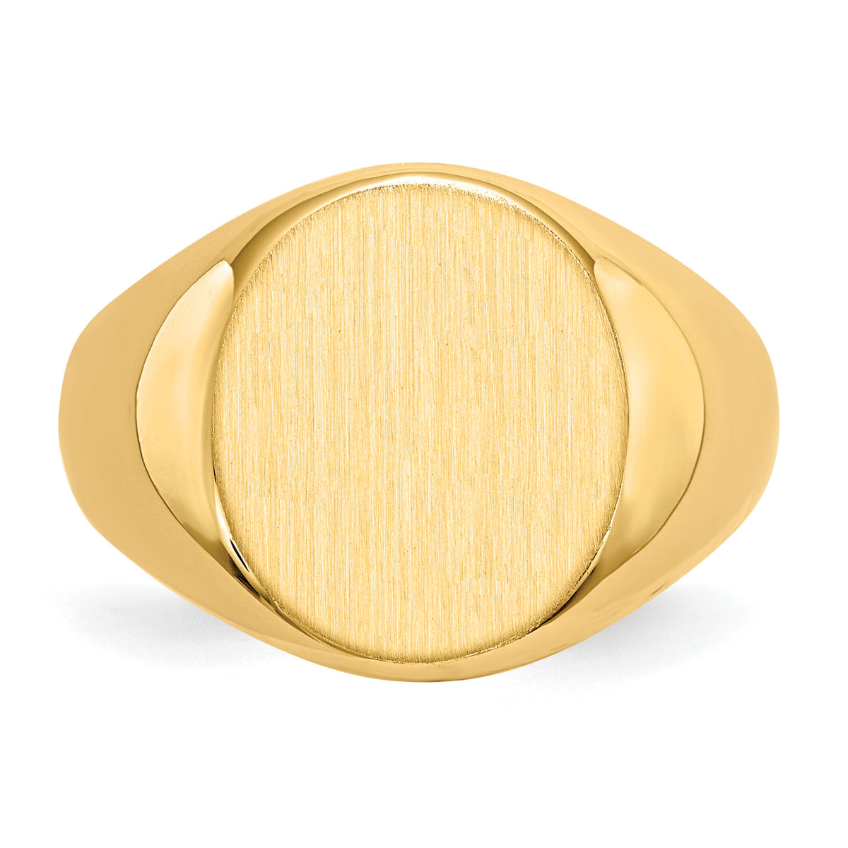14k 13.5x16.0mm Open Back Mens Signet Ring-RS134