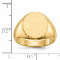14k 13.5x16.0mm Open Back Mens Signet Ring-RS134