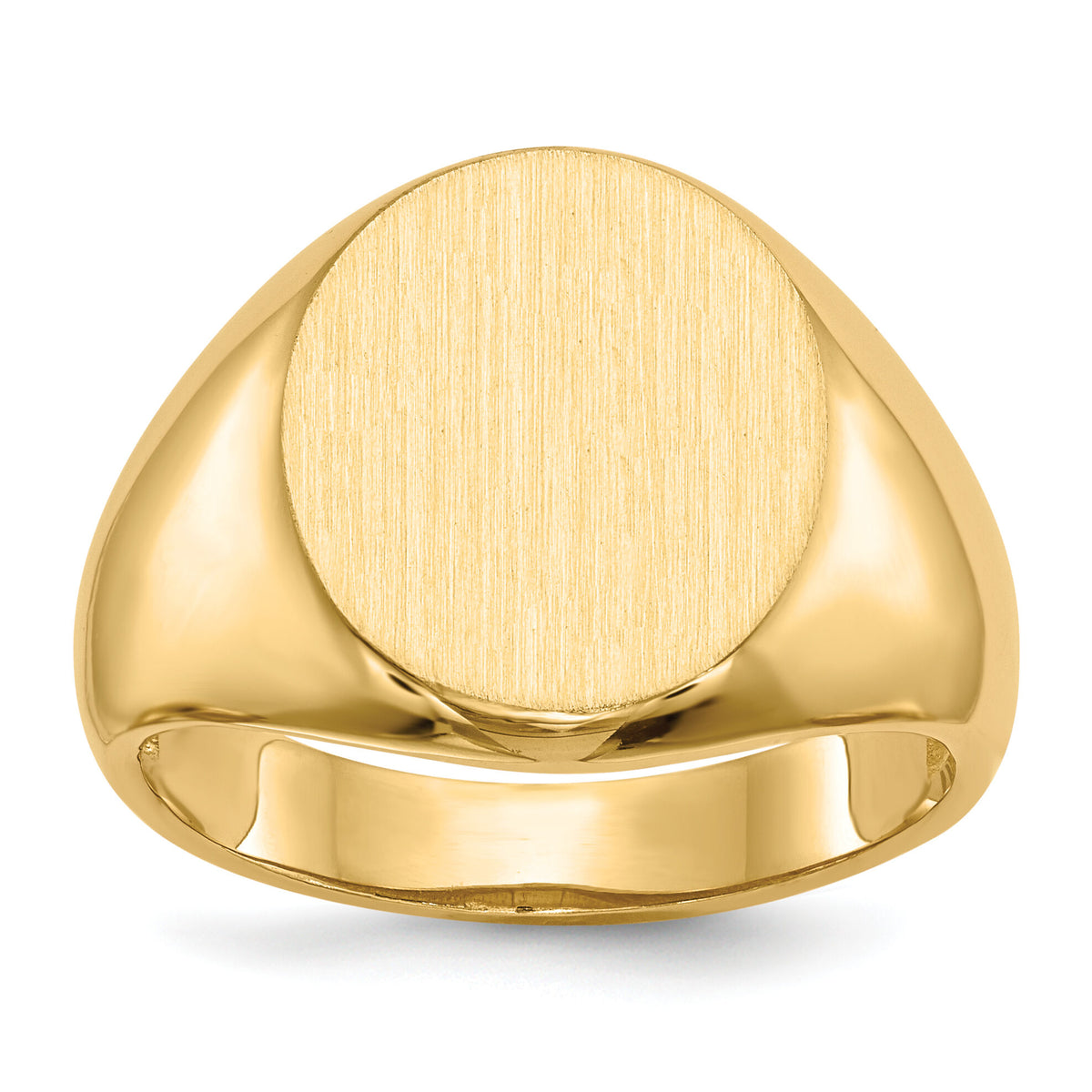 14k 13.5x16.0mm Open Back Mens Signet Ring-RS134