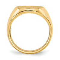 14k 14.0 x18.0mm Open Back Mens Signet Ring-RS135
