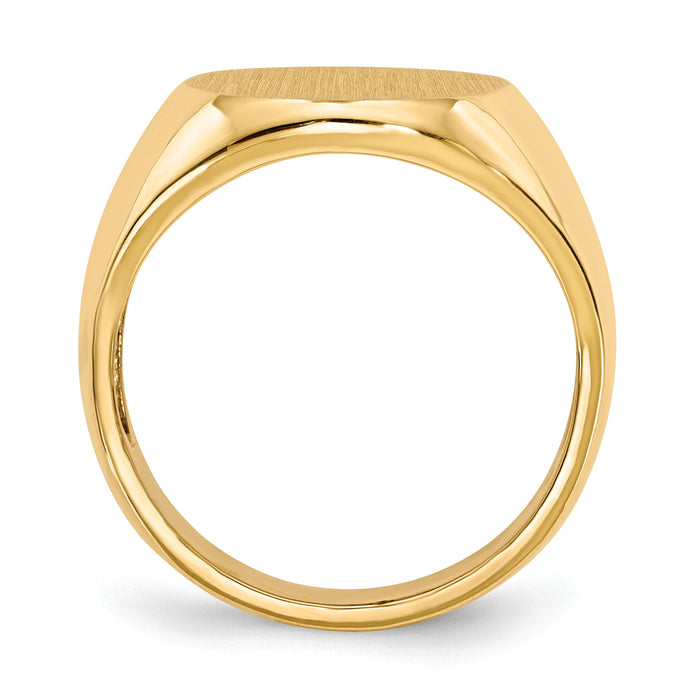 14k 14.0 x18.0mm Open Back Mens Signet Ring-RS135