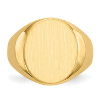 14k 14.0 x18.0mm Open Back Mens Signet Ring-RS135