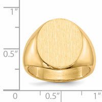 14k 14.0 x18.0mm Open Back Mens Signet Ring-RS135