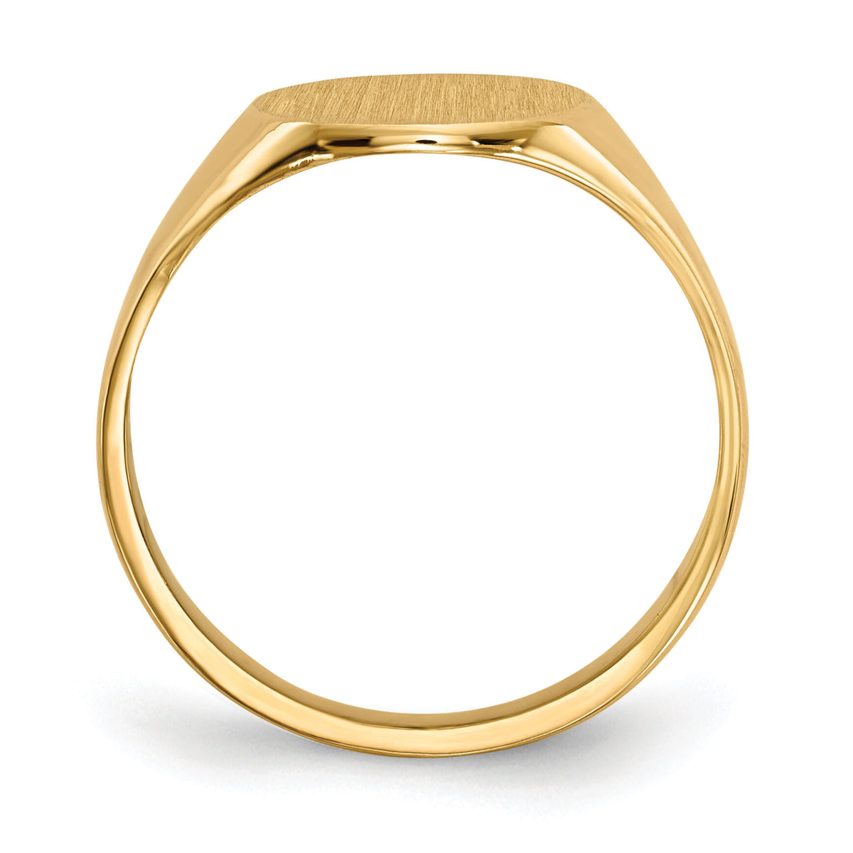 14k 9.5x10.0mm Closed Back Signet Ring-RS140