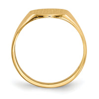 14k 9.5x10.0mm Closed Back Signet Ring-RS140
