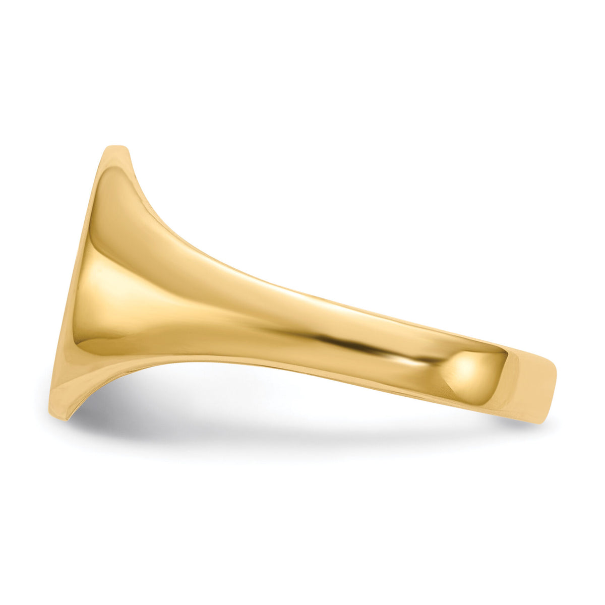 14k 9.5x10.0mm Closed Back Signet Ring-RS140