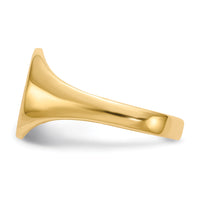 14k 9.5x10.0mm Closed Back Signet Ring-RS140