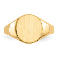 14k 9.5x10.0mm Closed Back Signet Ring-RS140