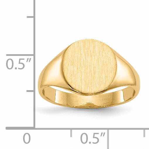 14k 9.5x10.0mm Closed Back Signet Ring-RS140