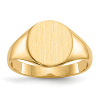 14k 9.5x10.0mm Closed Back Signet Ring-RS140