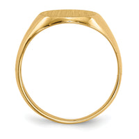 14k 10.5x12.0mm Closed Back Signet Ring-RS141