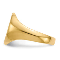 14k 10.5x12.0mm Closed Back Signet Ring-RS141