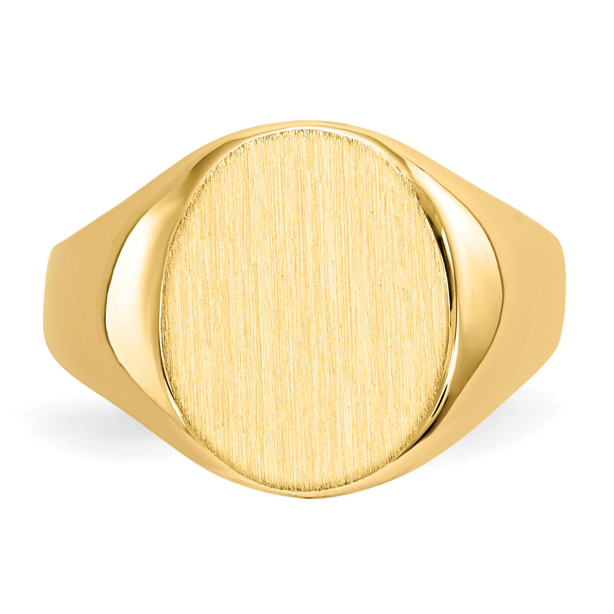 14k 10.5x12.0mm Closed Back Signet Ring-RS141