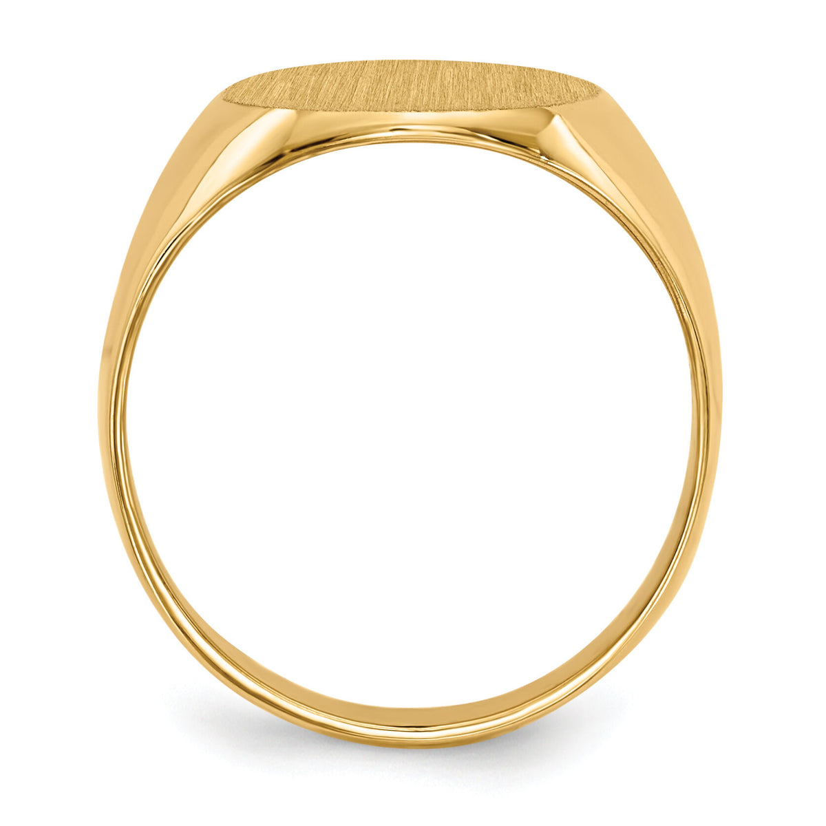 14k 12.0x13.5mm Closed Back Signet Ring-RS142