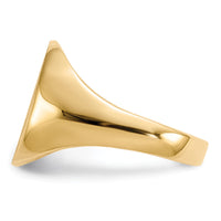 14k 12.0x13.5mm Closed Back Signet Ring-RS142