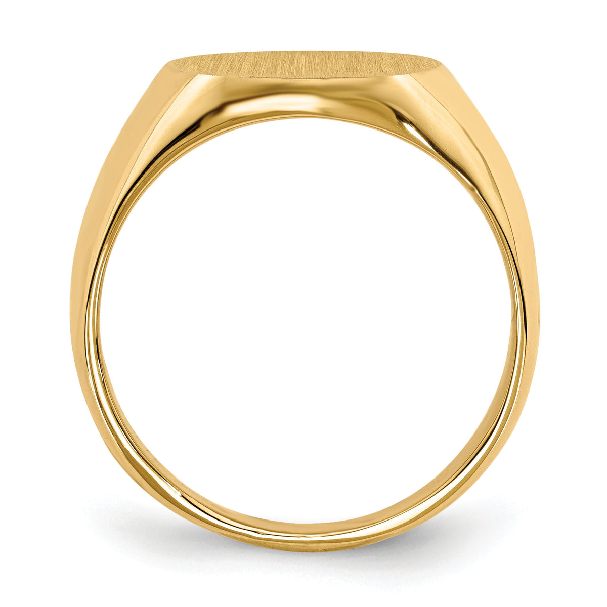 14k 12.5x14.0mm Closed Back Signet Ring-RS143
