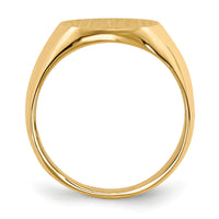 14k 12.5x14.0mm Closed Back Signet Ring-RS143