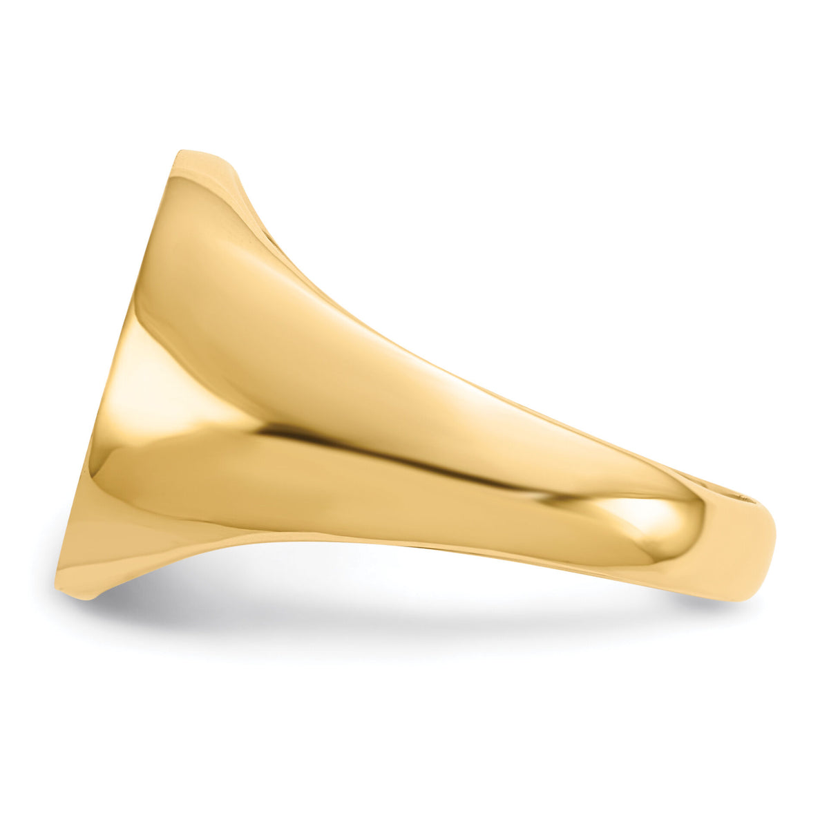 14k 12.5x14.0mm Closed Back Signet Ring-RS143