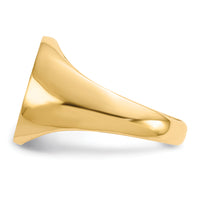 14k 12.5x14.0mm Closed Back Signet Ring-RS143