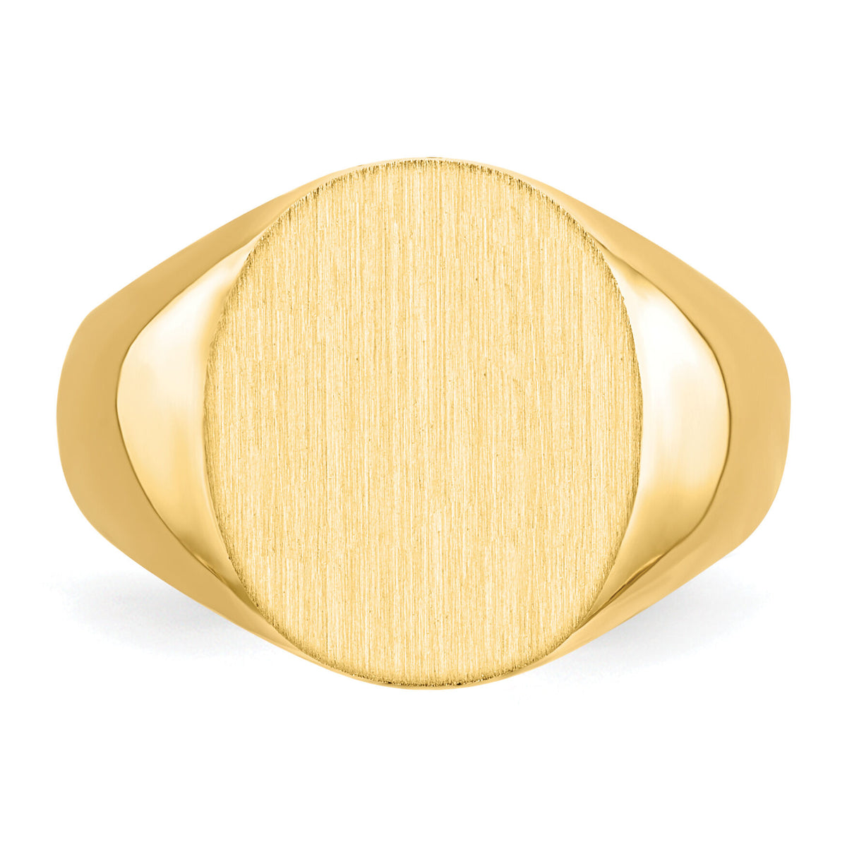 14k 12.5x14.0mm Closed Back Signet Ring-RS143