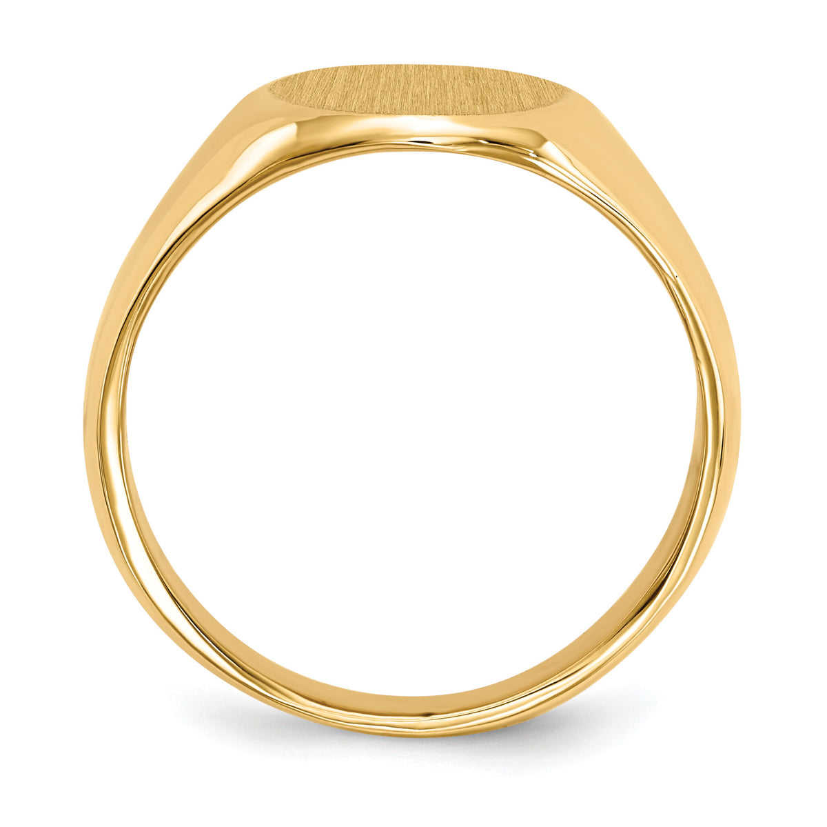 14k 11.0x15.0mm Closed Back Mens Signet Ring-RS144