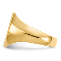 14k 11.0x15.0mm Closed Back Mens Signet Ring-RS144